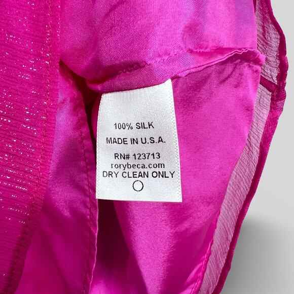 Rory Beca Metallic Pink Silk Top - Picture 6 of 6